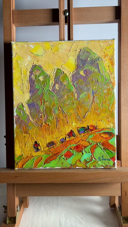 Oil painting Golden autumn fields Alex Ivanyuk