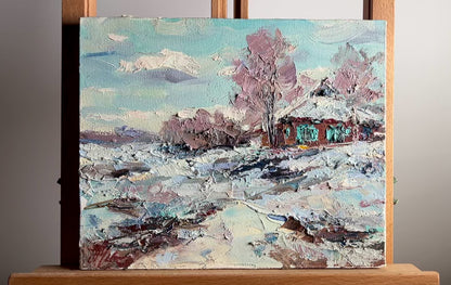 Oil painting Early March Alexander Nikolaevich Cherednichenko