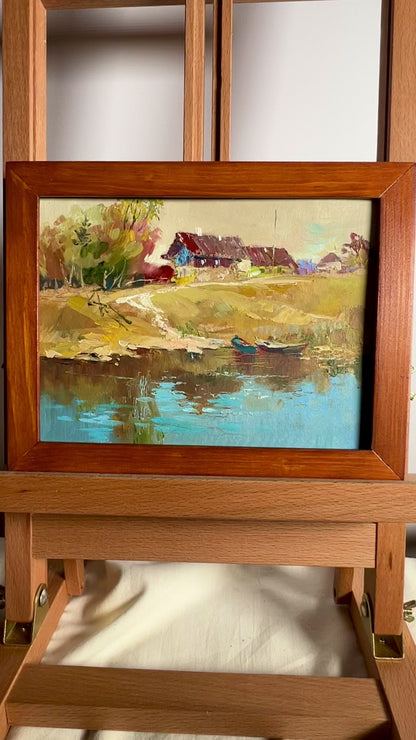 OIl painting Village life Yuriy Suprunchuk
