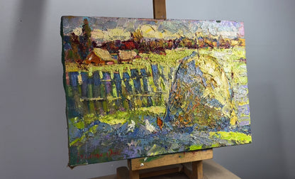 Oil painting Autumn rays Ivanyuk Oksana
