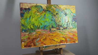 Oil painting Red field Ivanyuk Alex