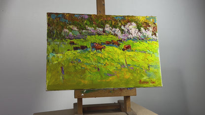 Oil painting Thorns are blooming Oksana Ivanyuk
