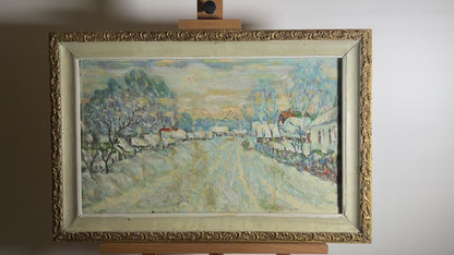 Oil painting A snowy day Shapoval Ivan Leontyevich