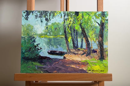 Oil painting A secluded place in nature Boris Serdyuk