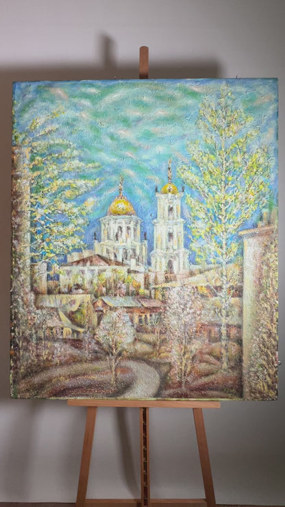 Oil painting Where the Forest Meets Faith Shapoval Ivan Leontyevich