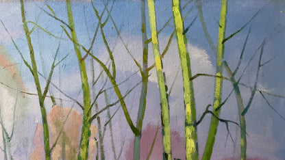 Oil painting Spring in the forest Peter Dobrev
