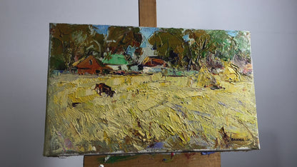 Oil painting On the pasture Ivanyuk Oksana