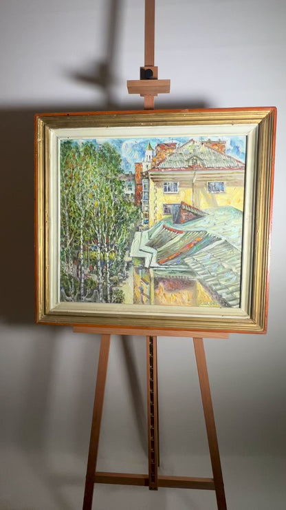 Oil painting View from the balcony Shapoval Ivan Leontyevich