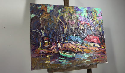 Oil painting Near the pond Ivanyuk Alex