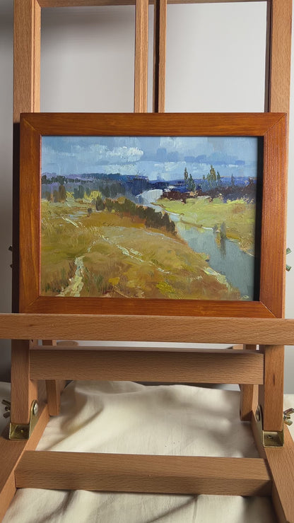 OIl painting The river flows into the distance Yuriy Suprunchuk