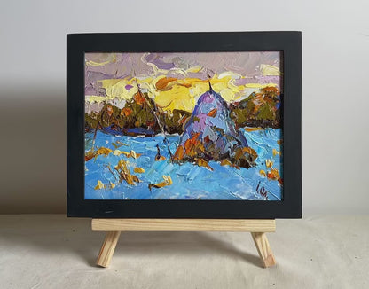 Oil painting Snow blue Oleksiy Ivanyuk