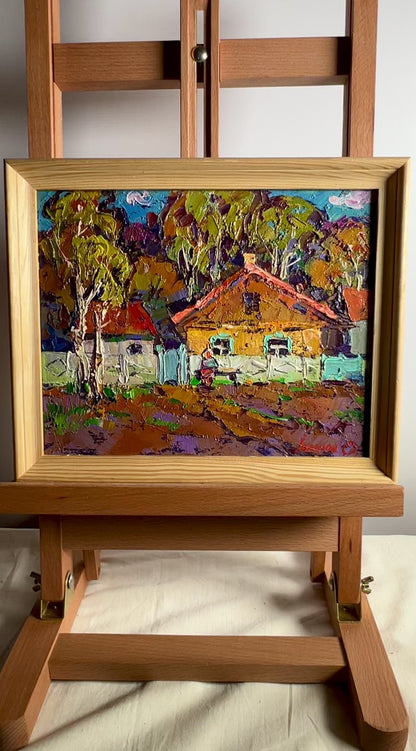 Oil painting Near the courtyard Alex Ivanyuk