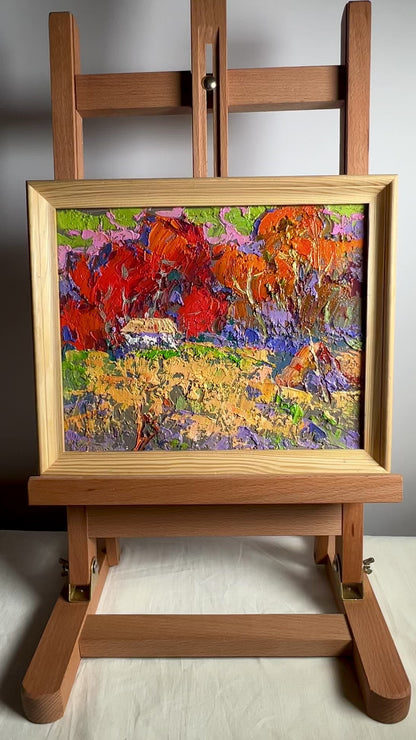 Oil painting Autumn crimson Alex Ivanyuk
