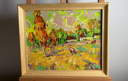 Oil painting The cows are grazing Ivanyuk Oleksiy