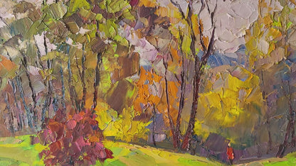 Oil painting November forest Boris Serdyuk