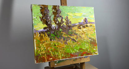 Oil painting Shepherd outside the village Alex Ivanyuk
