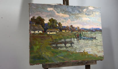 Oil painting Edge of the lake Ivanyuk Oksana
