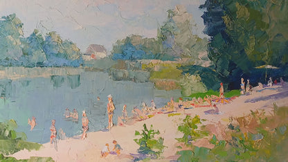 Oil painting summer is in full swing Serdyuk Boris Petrovich