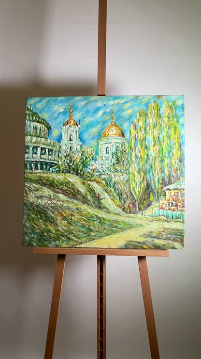 Oil painting Street of Heroes of Stalingrad Shapoval Ivan Leontyevich