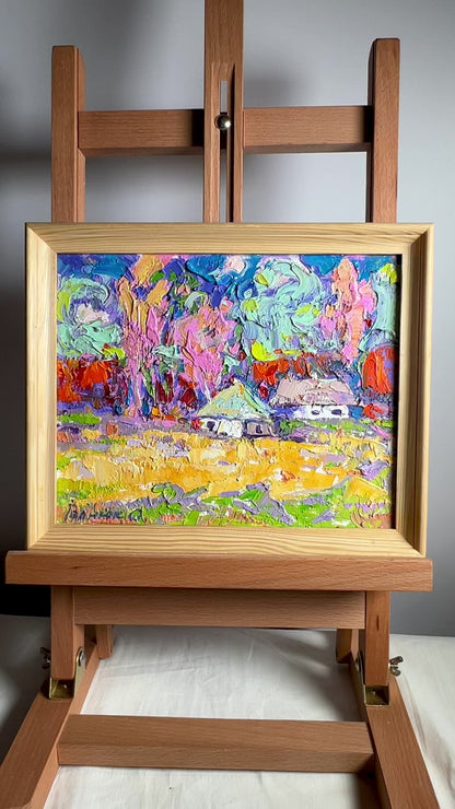 Oil painting Village edge Alex Ivanyuk