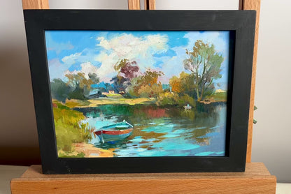 OIl painting Preparing for fishing Yuriy Suprunchuk