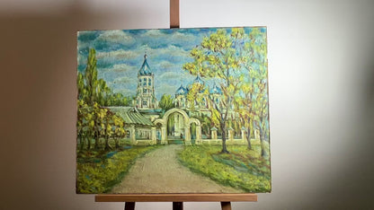 Oil painting Church of the Nativity of the Virgin in Bilopol region Shapoval Ivan Leontyevich