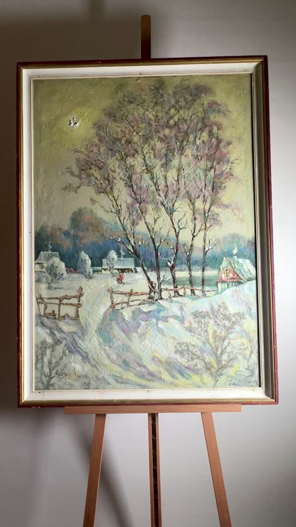 Oil painting Winter day Shapoval Ivan Leontyevich
