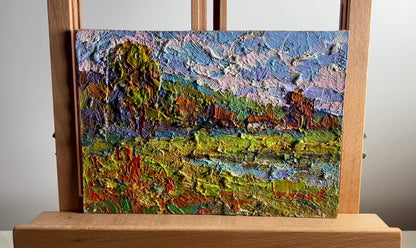 Oil painting On the edge of the village Oksana Ivanyuk