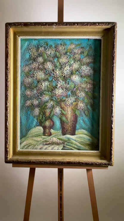 Oil painting Large bouquet of lilacs Ivan Shapoval