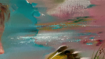 Abstract oil painting Summer day Anatoly Borisovich Tarabanov