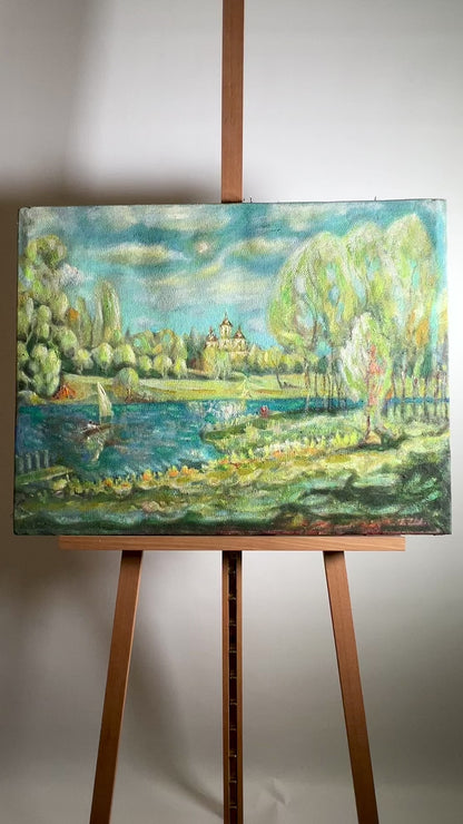 Oil painting Summer in Ukraine Shapoval Ivan Leontyevich