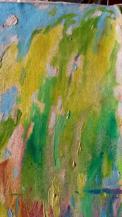 Abstract oil painting on the beach Peter Dobrev
