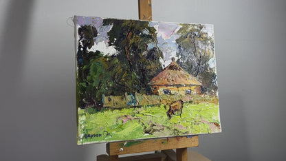 Oil painting on the pasture Ivanyuk Alex