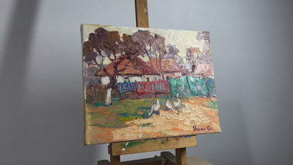 Oil painting Waiting for guests Ivanyuk Oksana