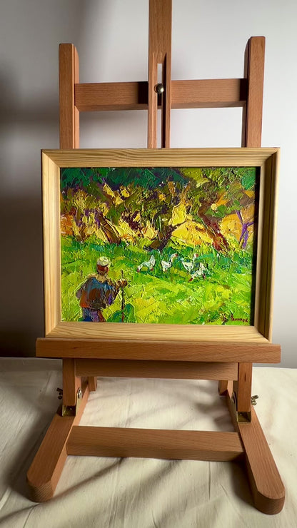 Oil painting In the shade of the garden Alex Ivanyuk