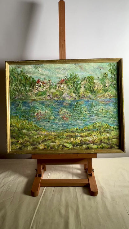 Oil painting Near the river Psel Shapoval Ivan Leontyevich