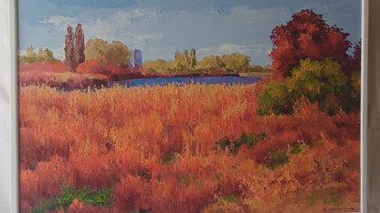 Oil painting Autumn is crimson Boris Serdyuk