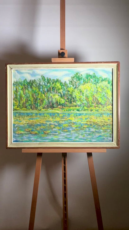 Oil painting A corner of the picturesque Sumy region Shapoval Ivan Leontyevich
