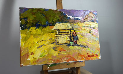 Oil painting Near the well Ivanyuk Alex