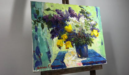 Oil painting Morning lilac Ivanyuk Oksana
