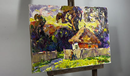 Oil painting Gatherings on a warm evening Alex Ivanyuk