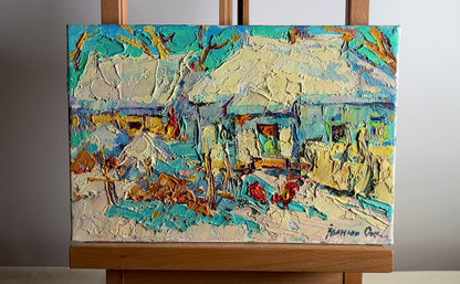 Oil painting Frosty day Ivanyuk Oksana