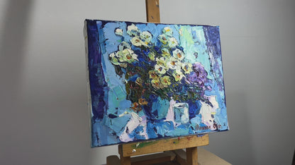 Oil painting Flowers on the window Ivanyuk Oksana