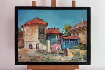 Oil painting Warm wind on the streets Yuriy Suprunchuk