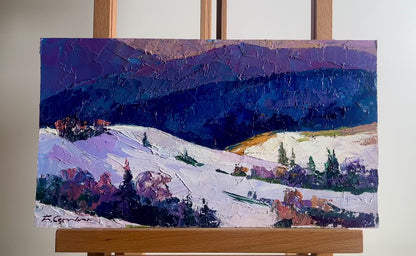 Oil painting Mountain winter expanses Boris Serdyuk