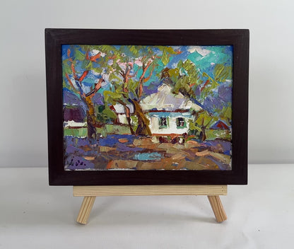 Oil painting Spring days in the village Oleksiy Ivanyuk