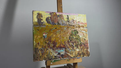 Oil painting Near the pond Ivanyuk Oksana