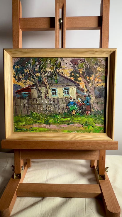 Oil painting Evening gatherings at home Alex Ivanyuk