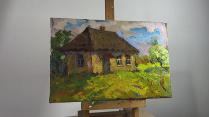 Oil painting Lonely hut Oksana Ivanyuk