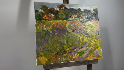 Oil painting The sun is setting Oksana Ivanyuk